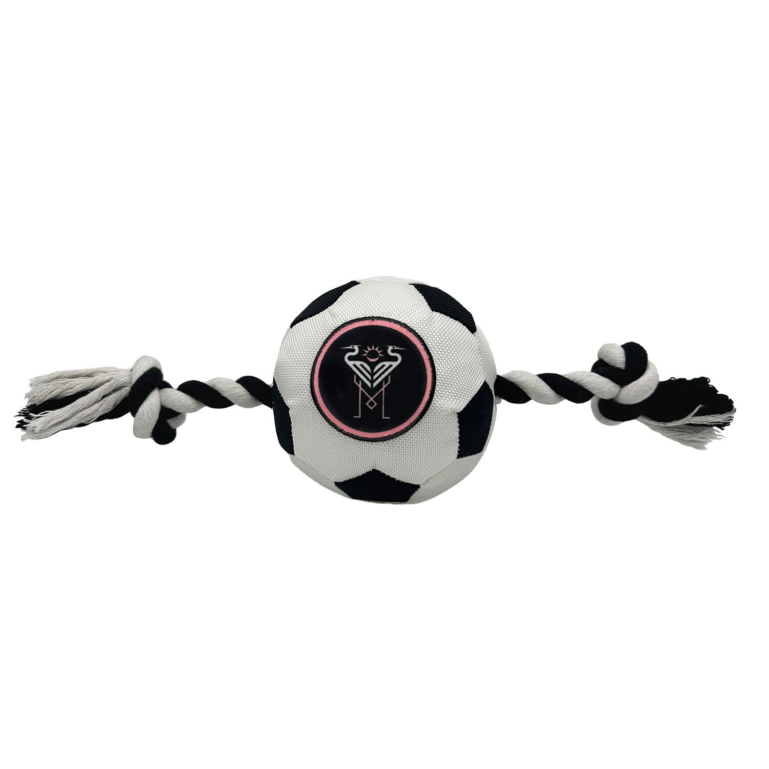 Pets First Inter Miami Soccer Ball Rope Tug Dog Toy