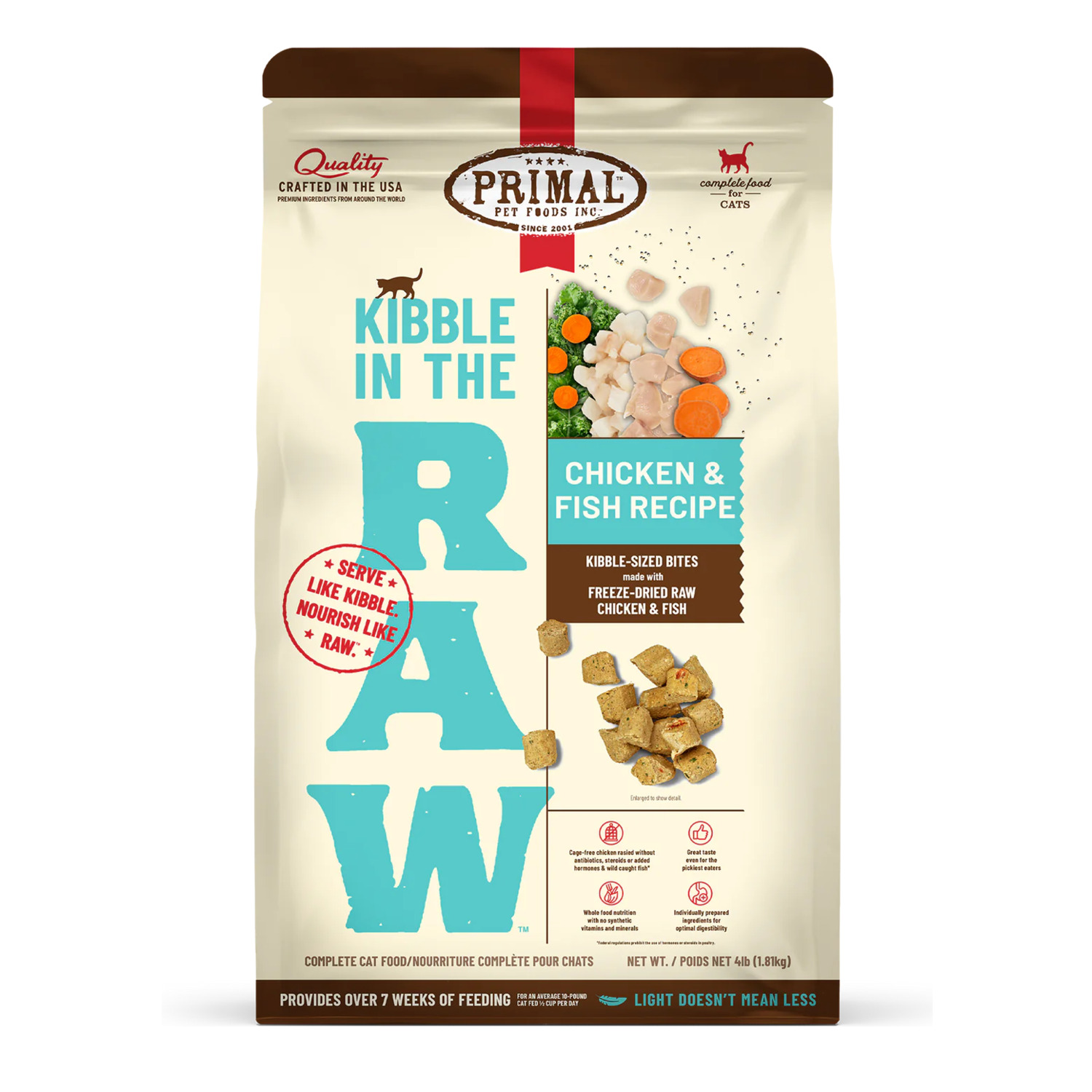 Primal Kibble In The Raw Chicken & Fish Recipe Freeze-Dried Cat Food