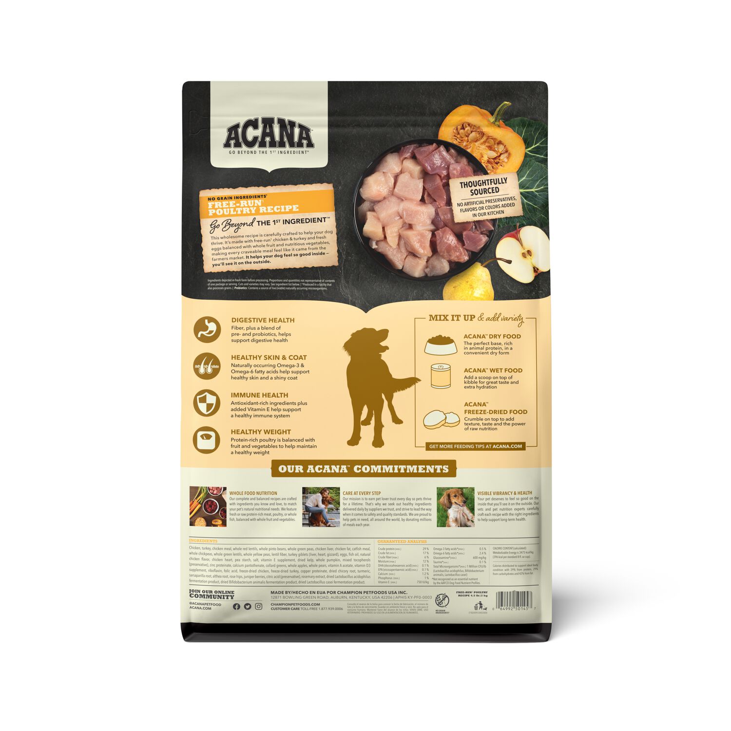 Acana Free-Run Poultry Recipe Dog Food, 4.5-Lb Bag