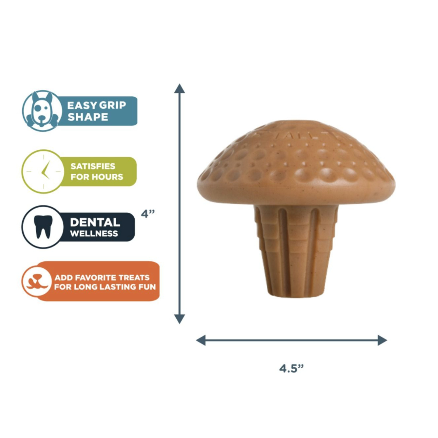 Tall Tails Shroom Multisensory Dog Chew Toy