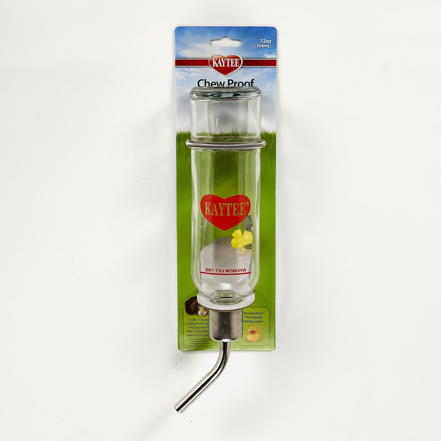 Kaytee Clear Chew-Proof Water Bottle, 12 Oz