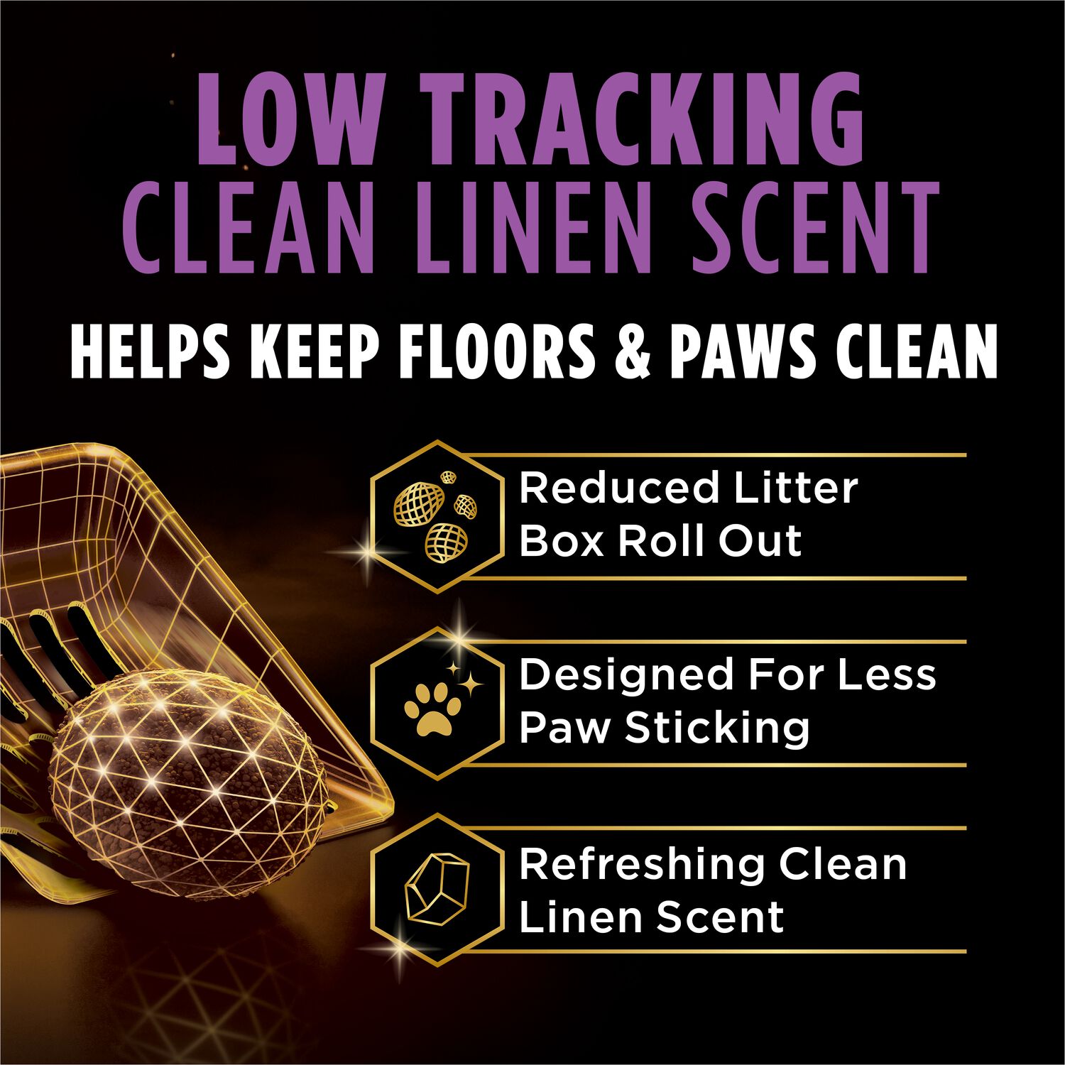 Tidy Cats Performance Plus Tidy Feet Low Tracking Scented Clumping Multi-Cat Litter, Clean Linen Scent, 20-Lb Jug