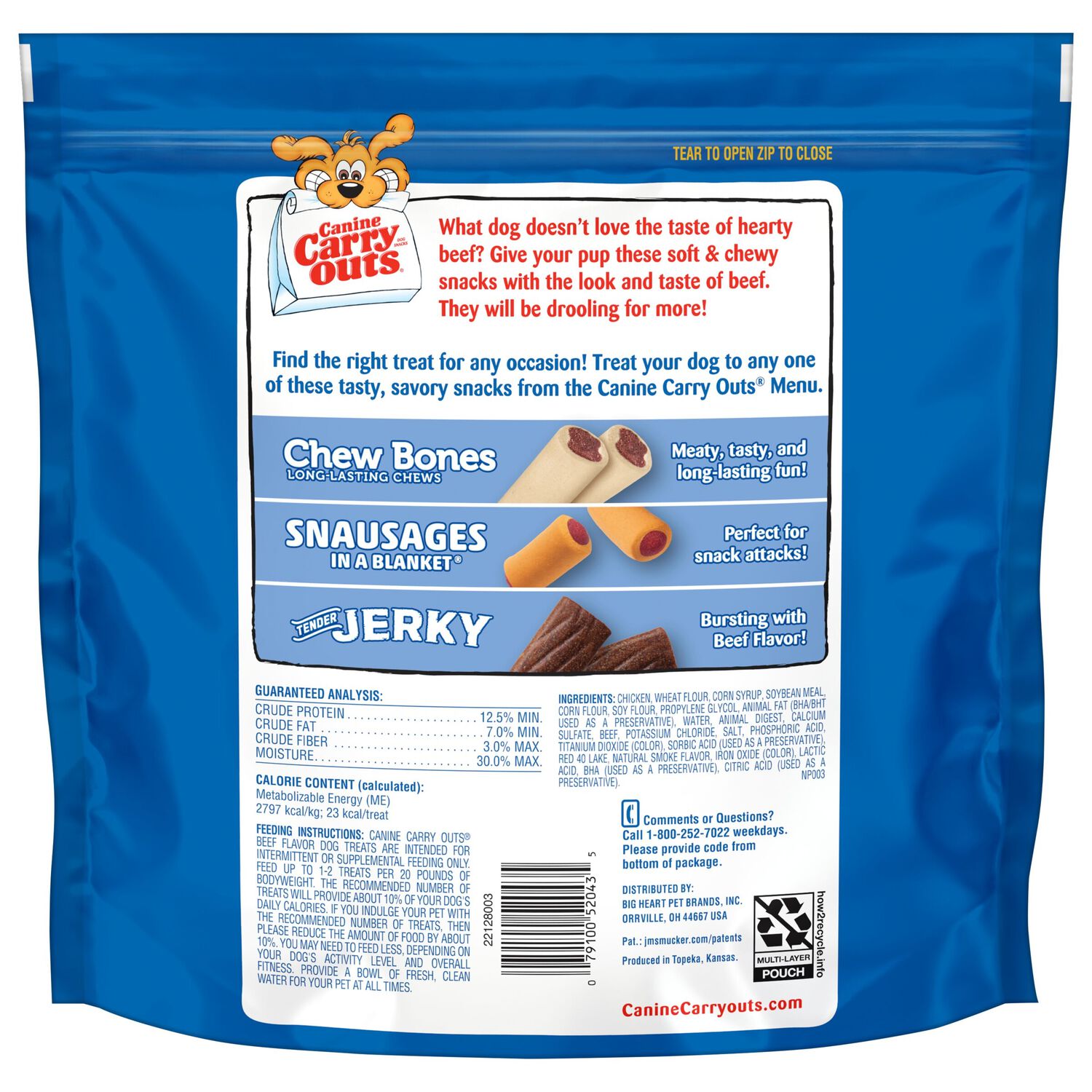 Canine Carry Outs Beef Flavored Soft & Chewy Dog Treats, 47-Oz Bag