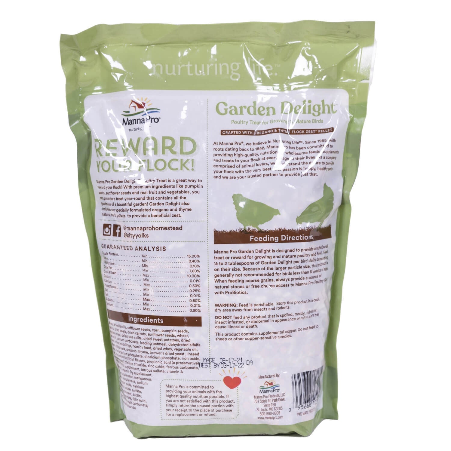 Manna Pro Garden Delight Poultry Treat For Growing & Mature Birds
