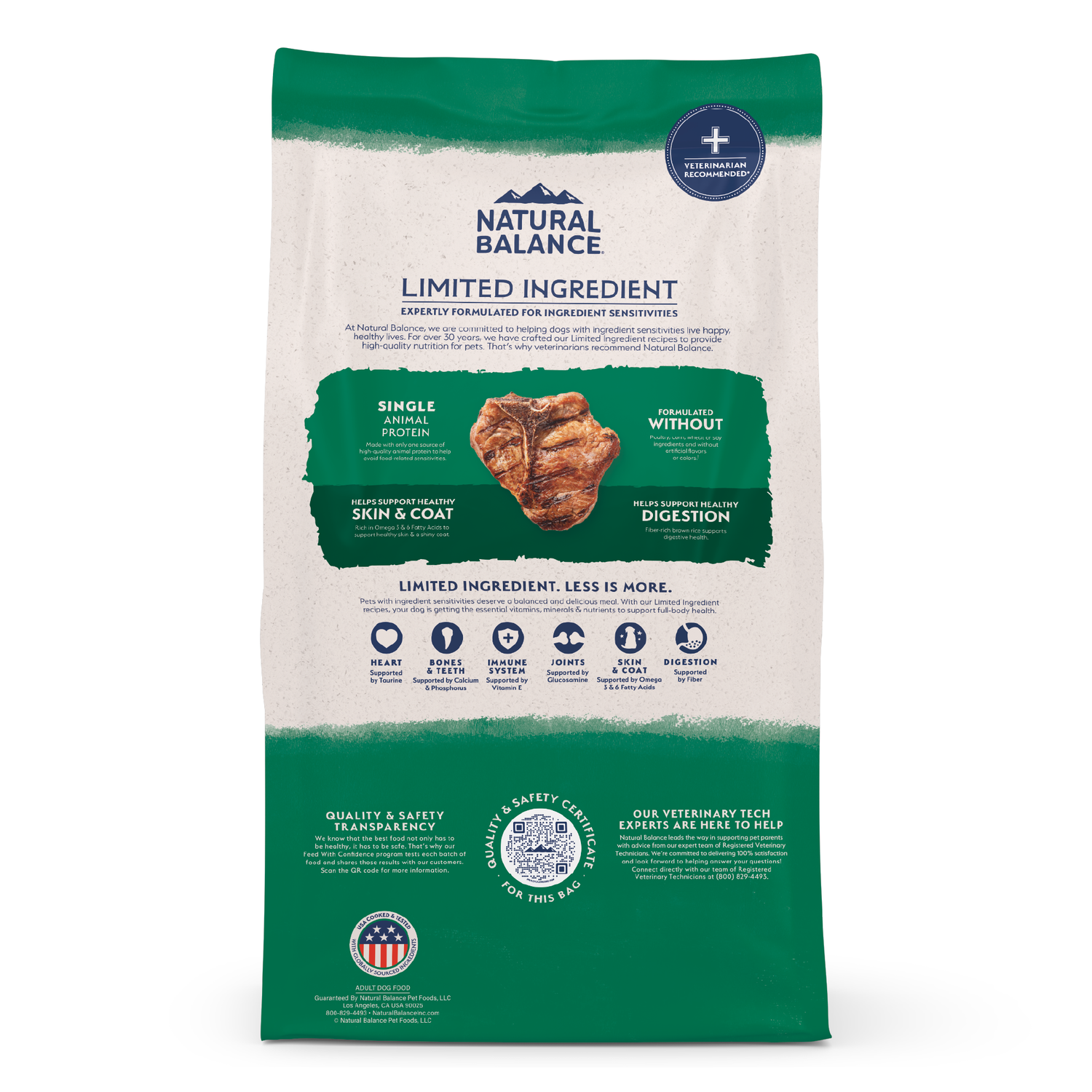 Natural Balance Limited Ingredient Dry Dog Food, Lamb & Brown Rice Recipe, 24-Lb Bag