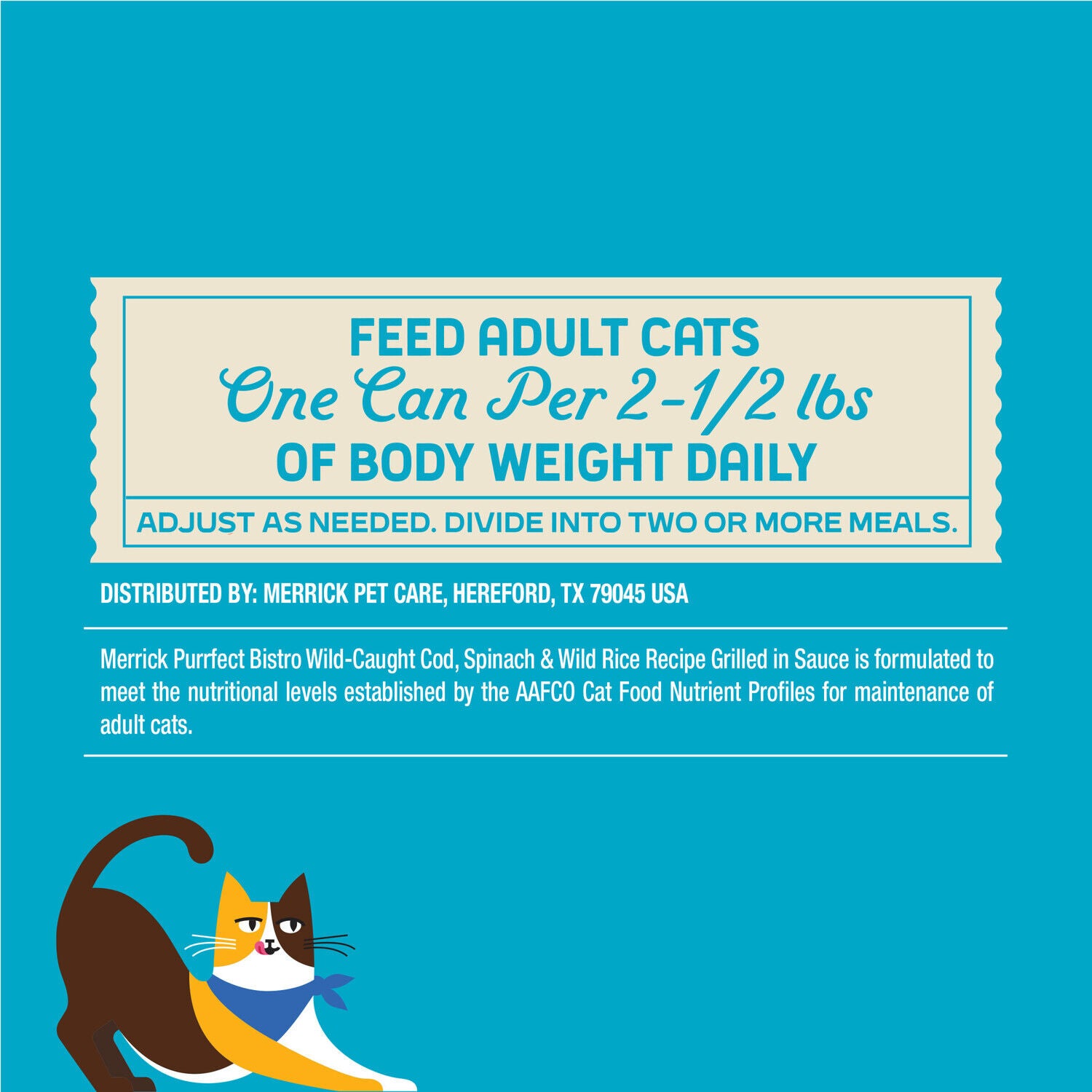 Merrick Purrfect Bistro Wild-Caught Cod, Spinach And Wild Rice Recipe Grilled Wet Adult Cat Food In Gravy, 3 Oz.
