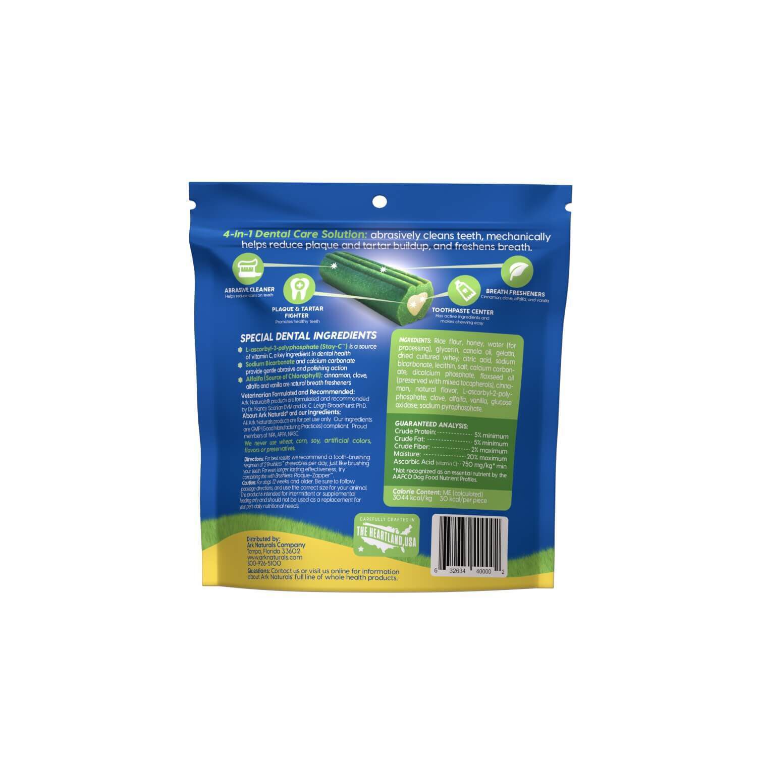 Ark Naturals Brushless Toothpaste Dental Chew Dog Treat, Small - 12-Oz