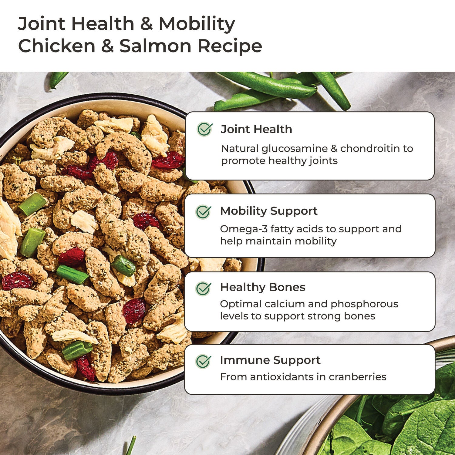 Freshpet Vital Clean Nutrition Joint Health & Mobility Fresh Dog Food, Chicken & Salmon Recipe 1.5-Lb Bag