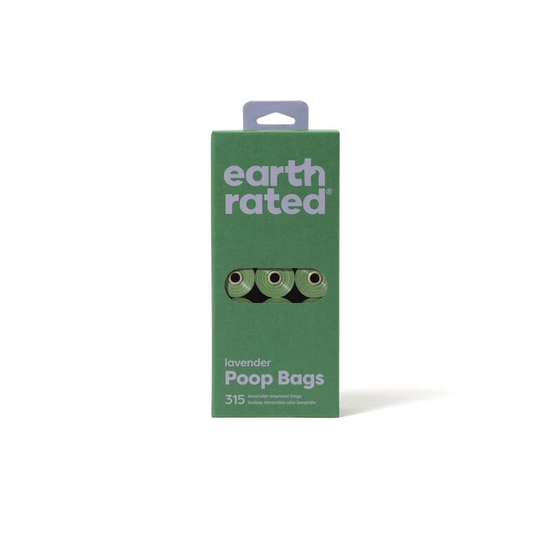 Earth Rated Lavender Scented Dog Waste Bags Pack Of 21 Refill Rolls, = 315 Bags