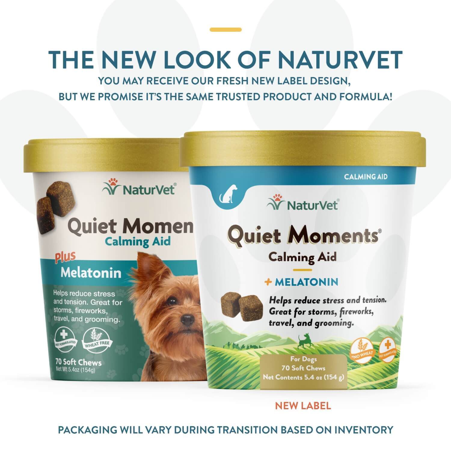 Naturvet Quiet Moments Calming Aid + Melatonin Soft Chew Dog Supplements