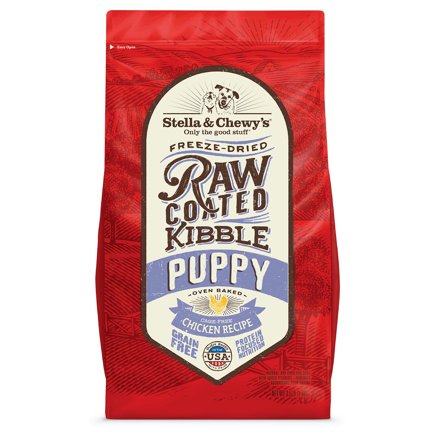 Raw coated kibble puppy top