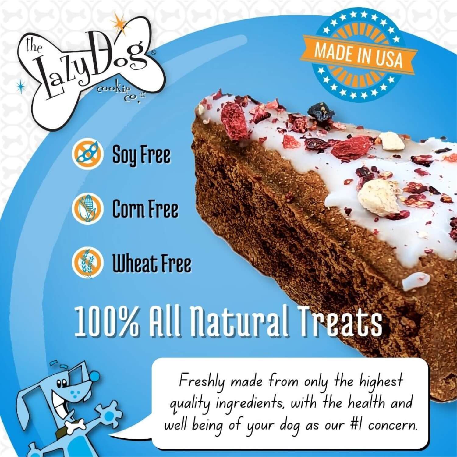 The Lazy Dog Cookie Co Happy Birthday Pup-Pie Dog Treat For A Darling Girl, 5-Oz Pie