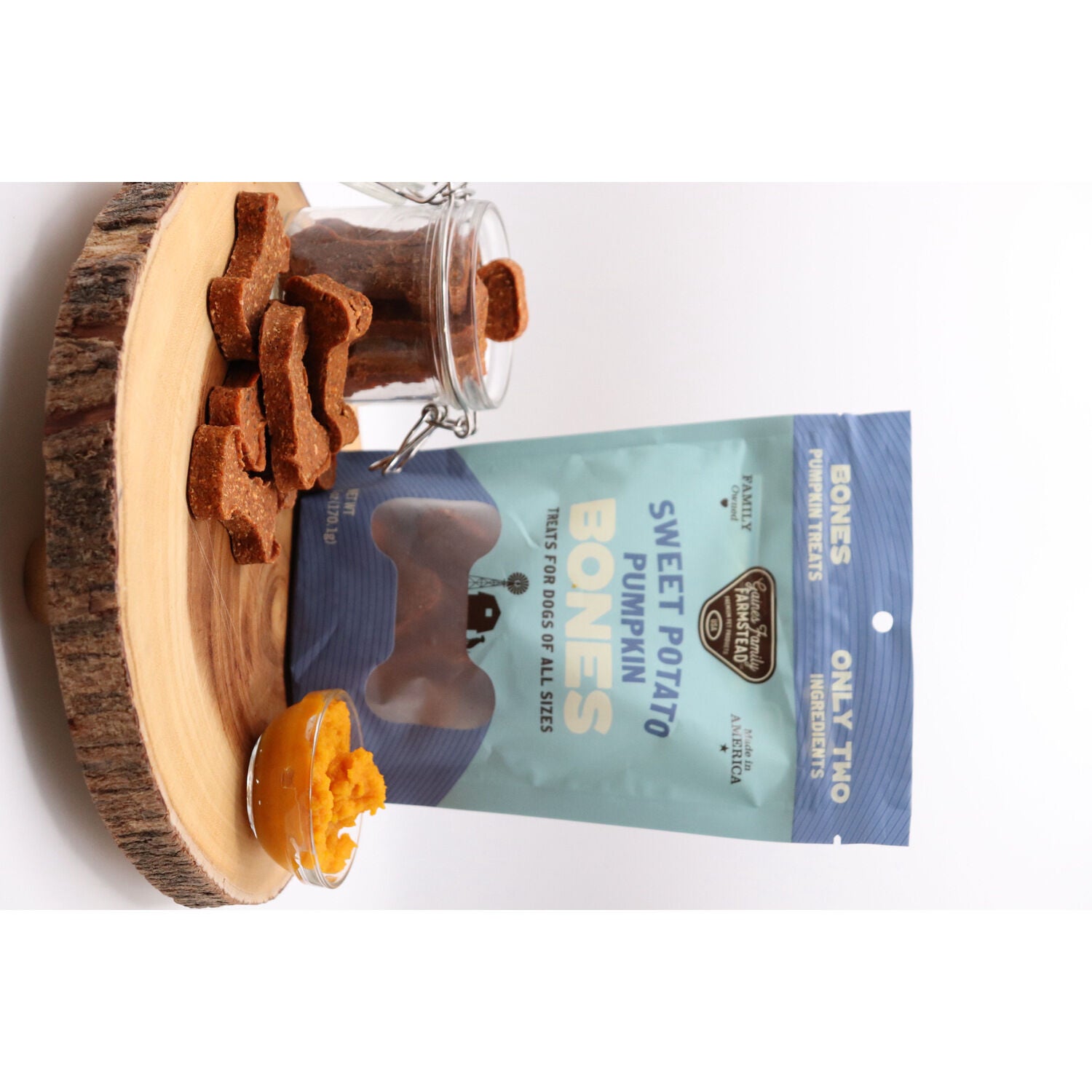 Gaines Family Farmstead Sweet Potato Pumpkin Bones Dog Treats, 6Oz