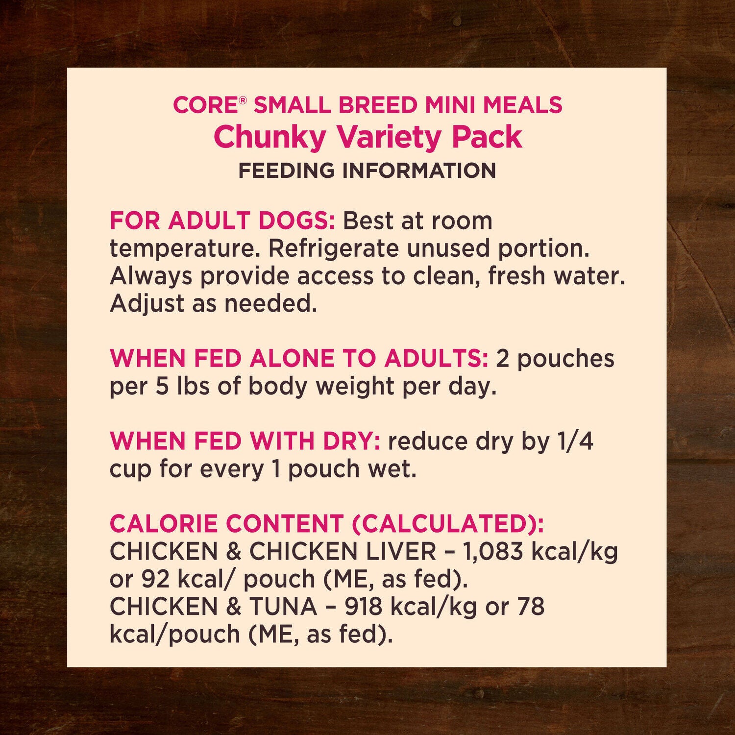 Wellness Core Grain-Free Small Breed Mini Meals Chunky Wet Dog Food, Variety Pack, 3-Oz Pack Of 12