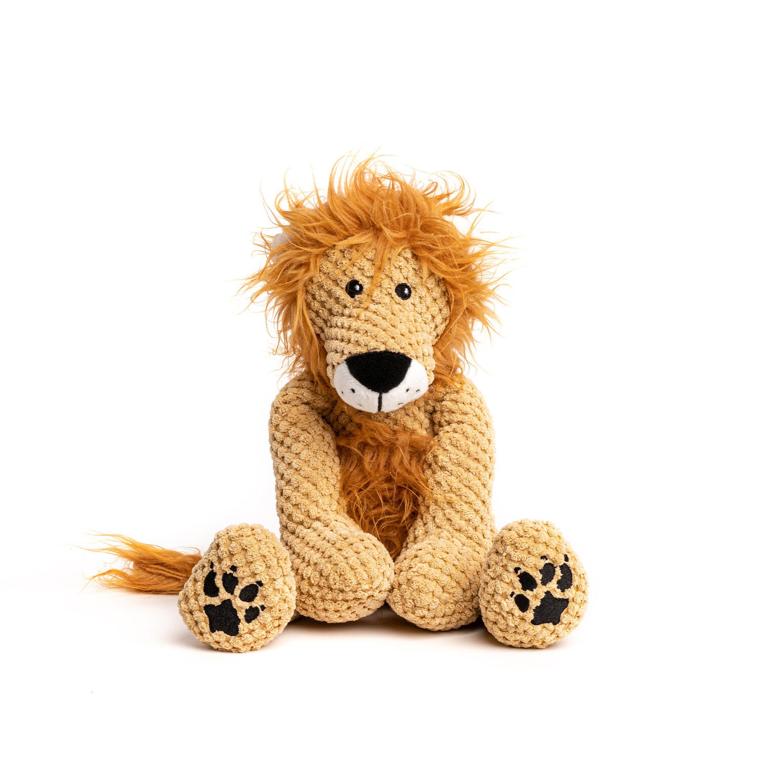 Fabdog Floppy Lion Plush Squeaky Dog Toy, 14.5"