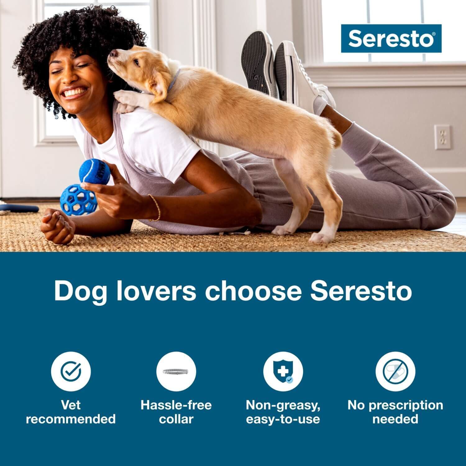 Seresto Flea & Tick Treatment & Prevention Collar For Dogs, Under 18 Lbs