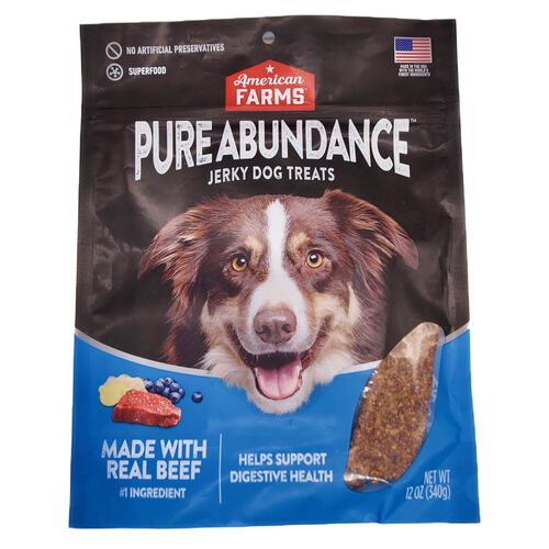 Pure Abundance Jerky Dog Treats Beef Flavor