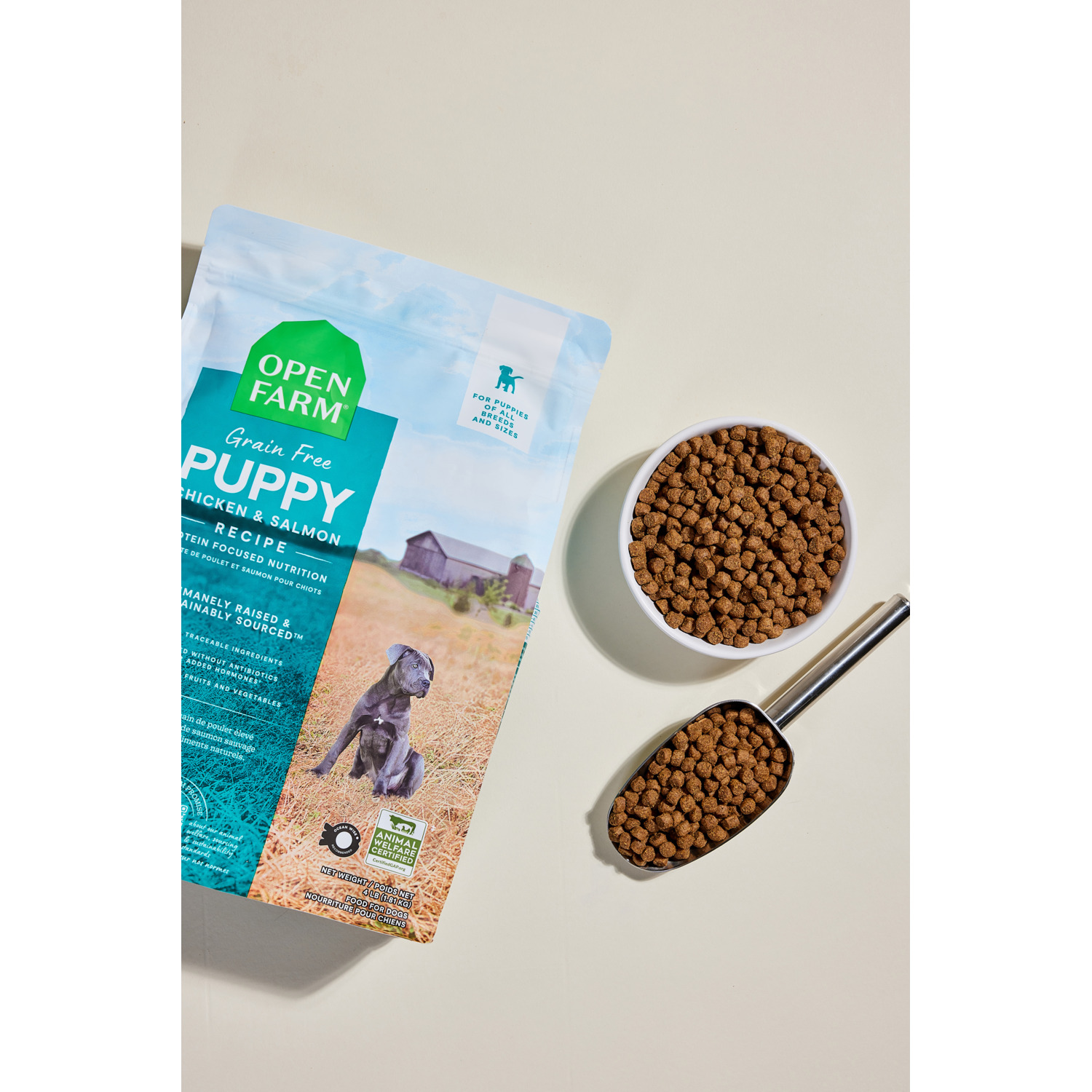 Open Farm Puppy Grain-Free Chicken & Salmon Dry Dog Food, 4-Lb Bag