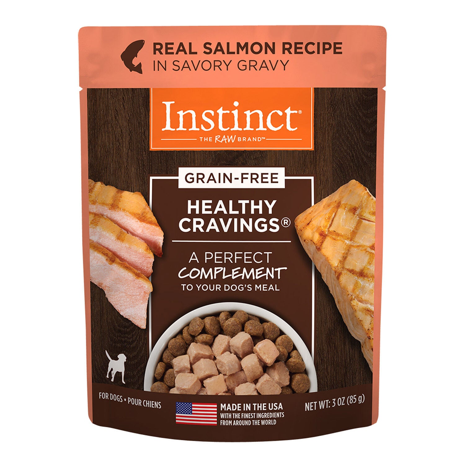 Instinct Healthy Cravings Grain-Free Salmon In Gravy Recipe Wet Dog Food Topper