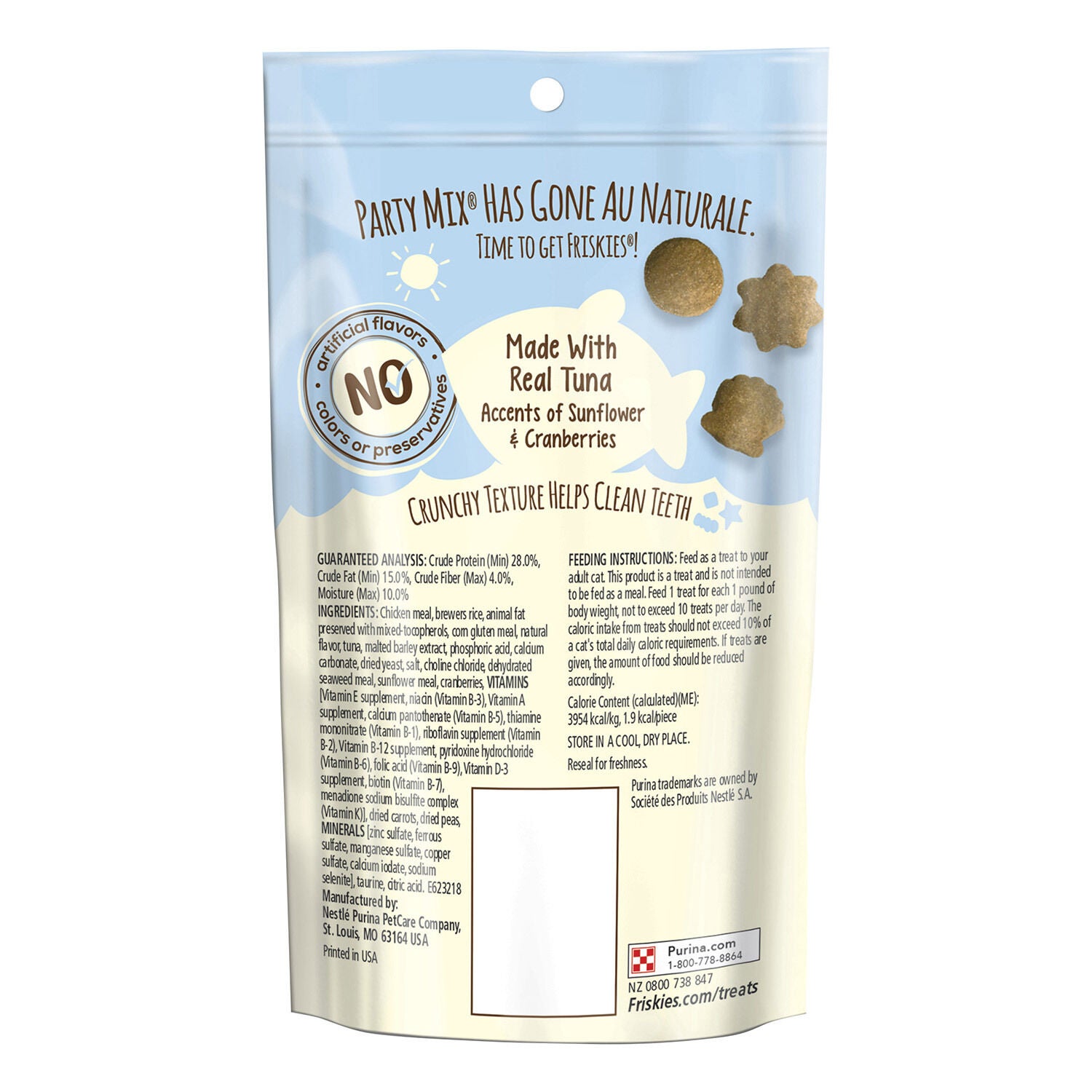 Friskies Party Mix Naturals With Real Tuna Cat Treat