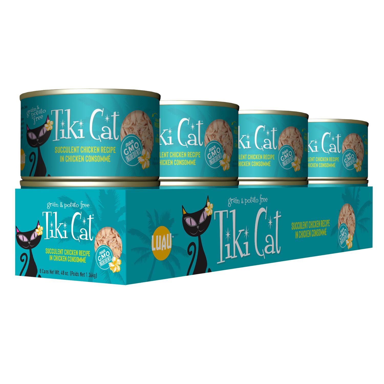 Tiki Cat Luau Wet Cat Food, Succulent Chicken, 6-Oz Can 8-Count