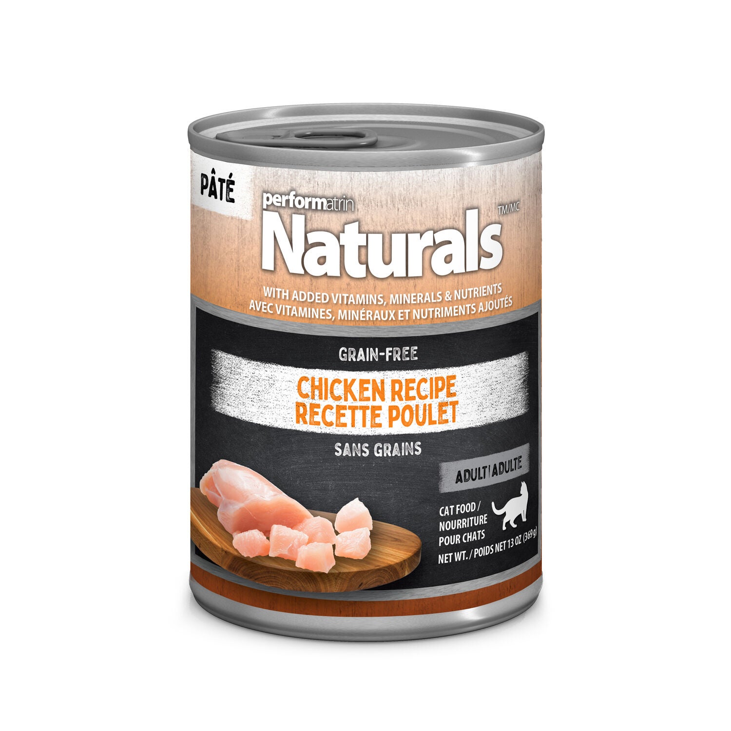 Performatrin Naturals Chicken Recipe Pate Adult Wet Cat Food, 3-Oz