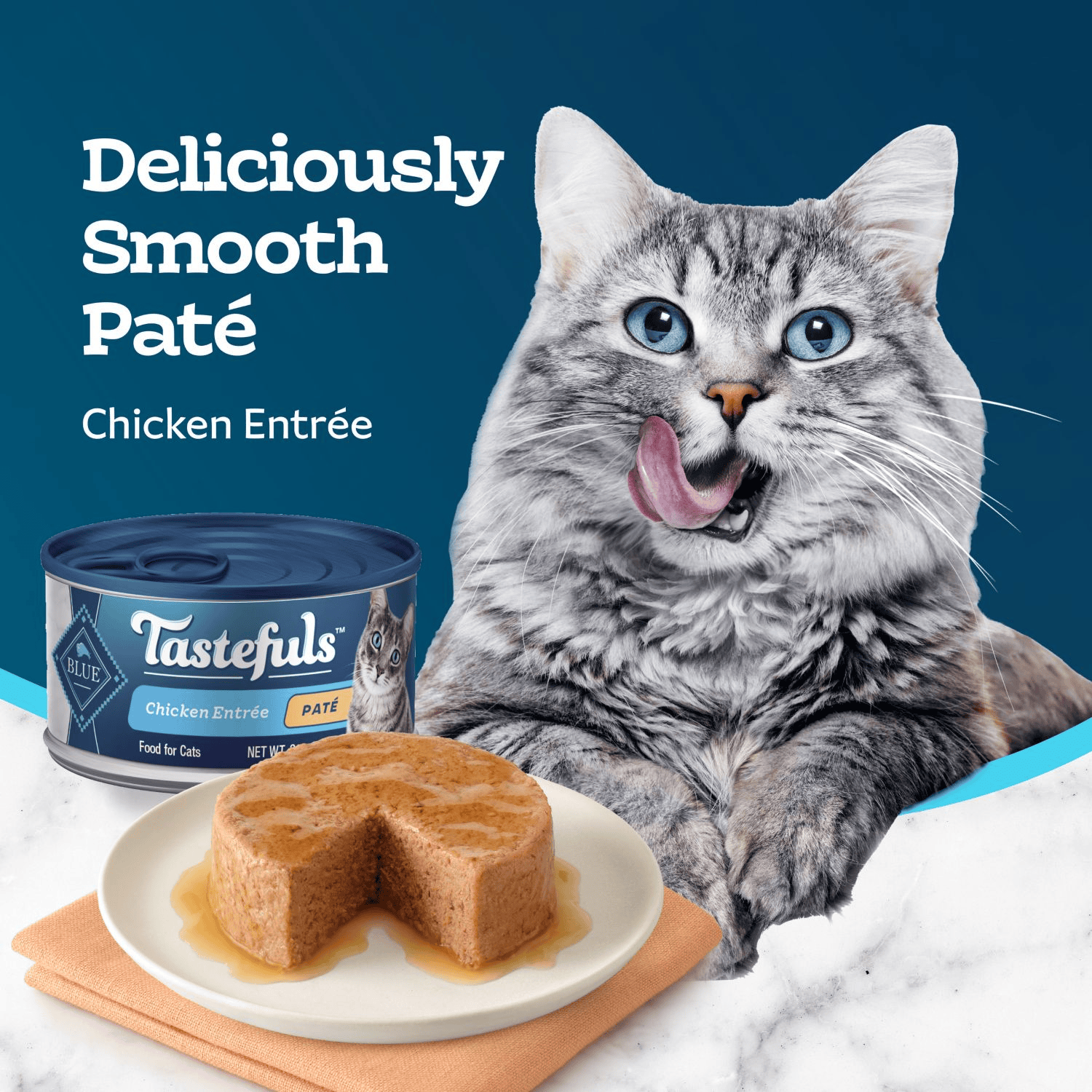 Blue Buffalo Tastefuls Adult Cat Chicken Entree Pate Wet Cat Food, 3-Oz Can