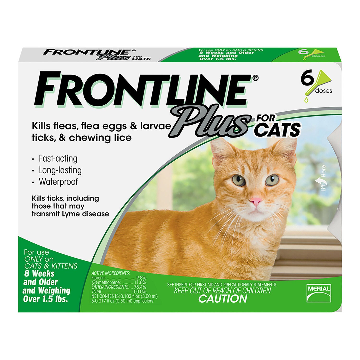 Frontline Plus Flea & Tick Treatment  For Cats