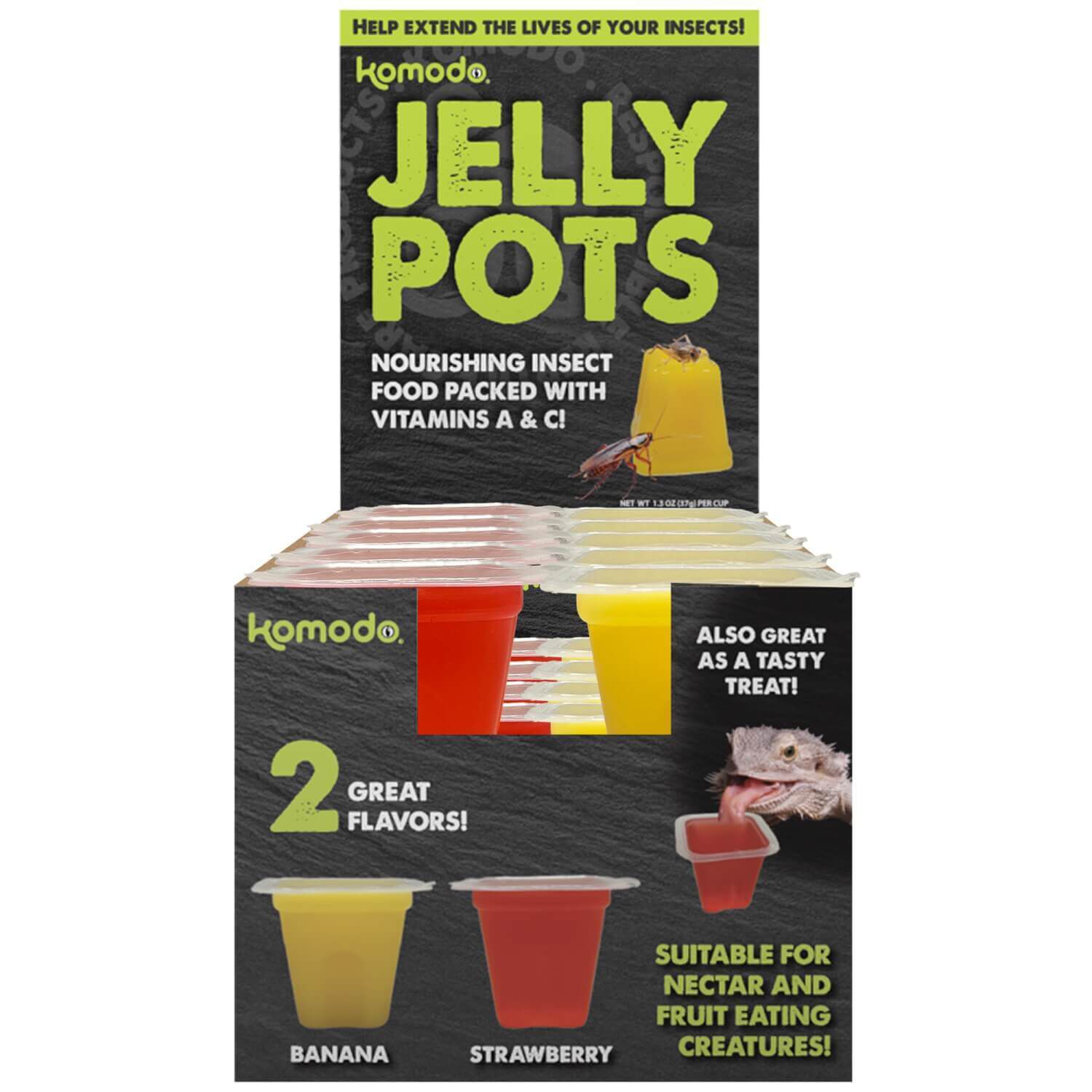 Komodo Jelly Pot Nourishing Insect Food Packed With Vitamins A & C
