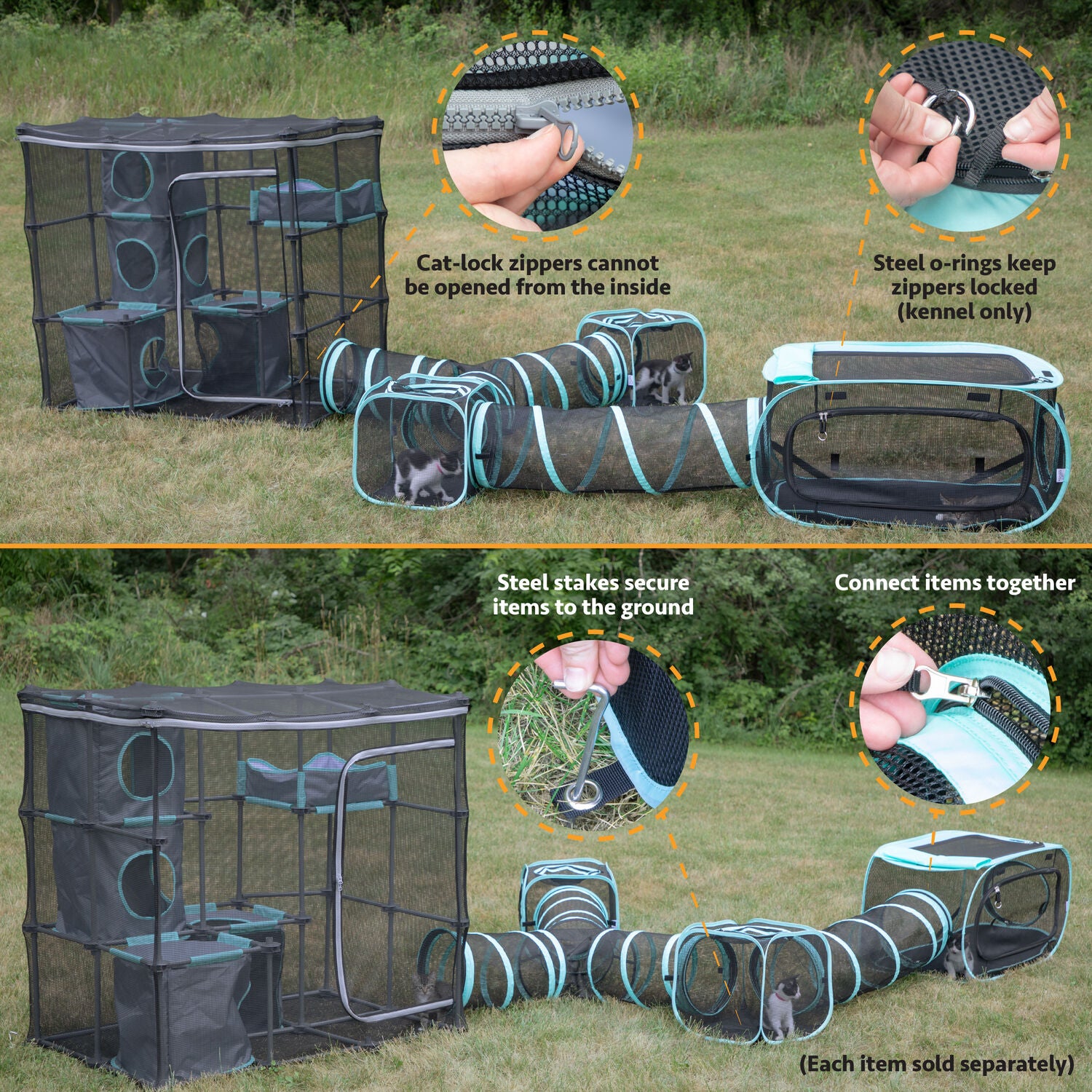Kitty City Outdoor Catio Mega Kit Cat Playground 