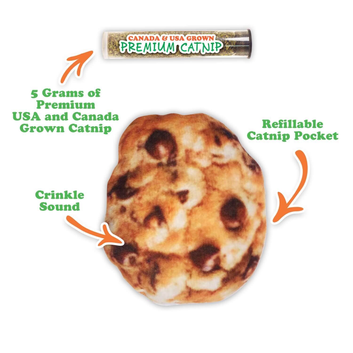 Meowijuana "Get Baked" Cookie Refillable Catnip Cat Toy