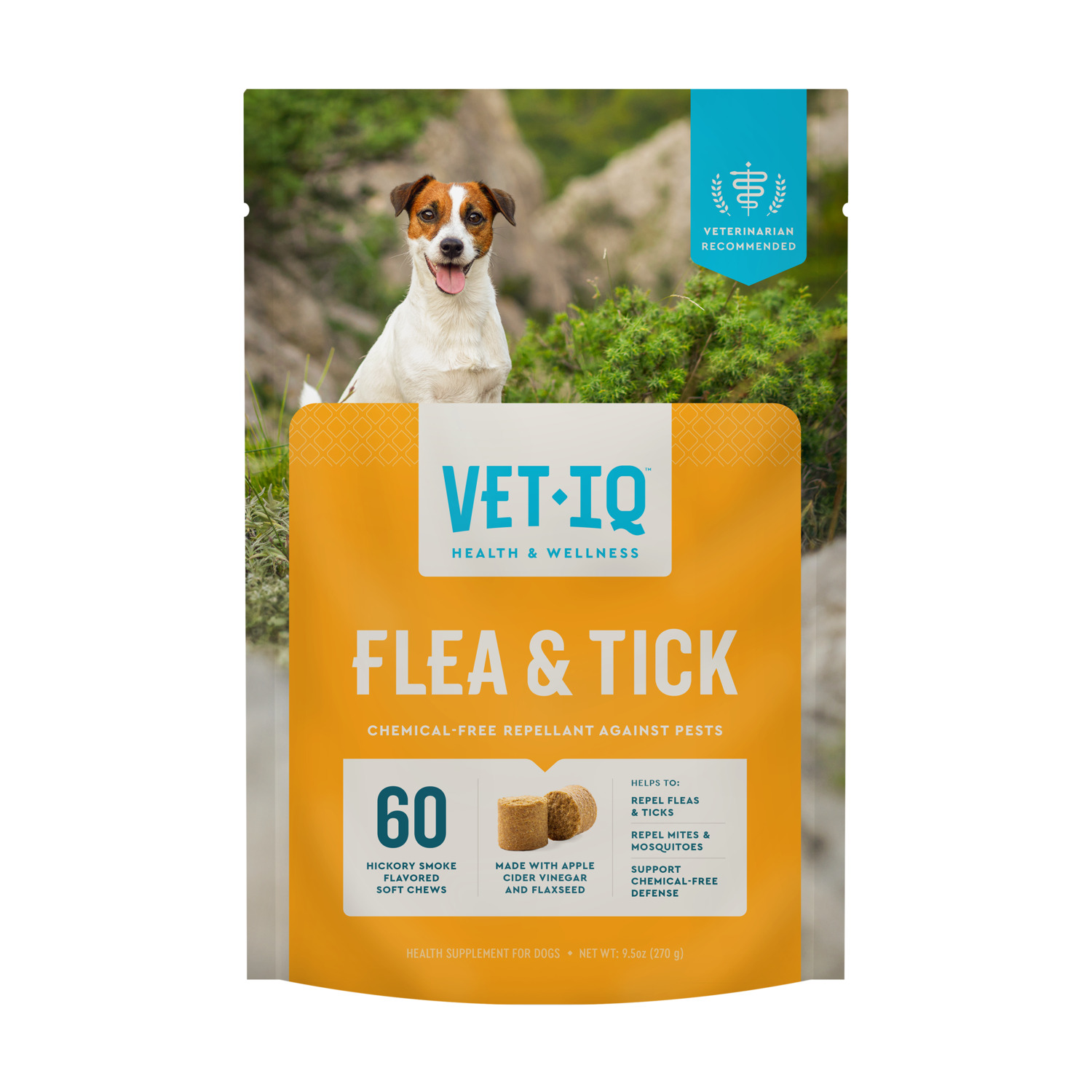 Vetiq&reg; Flea & Tick Support For Dogs, Hickory Smoke Flavored Soft Chews, 60 Count