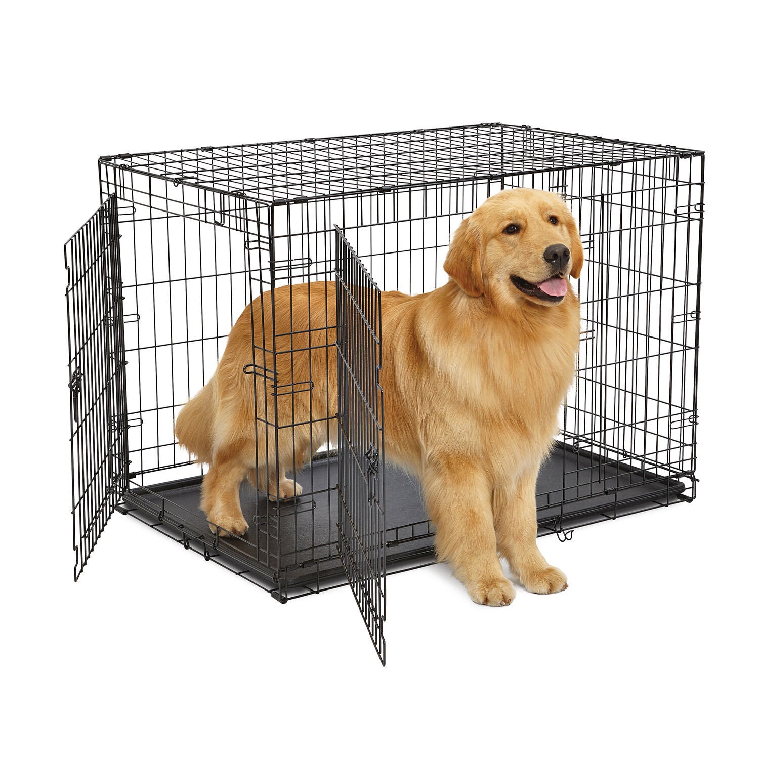 Midwest Contour Folding Double Door Dog Crate, 48