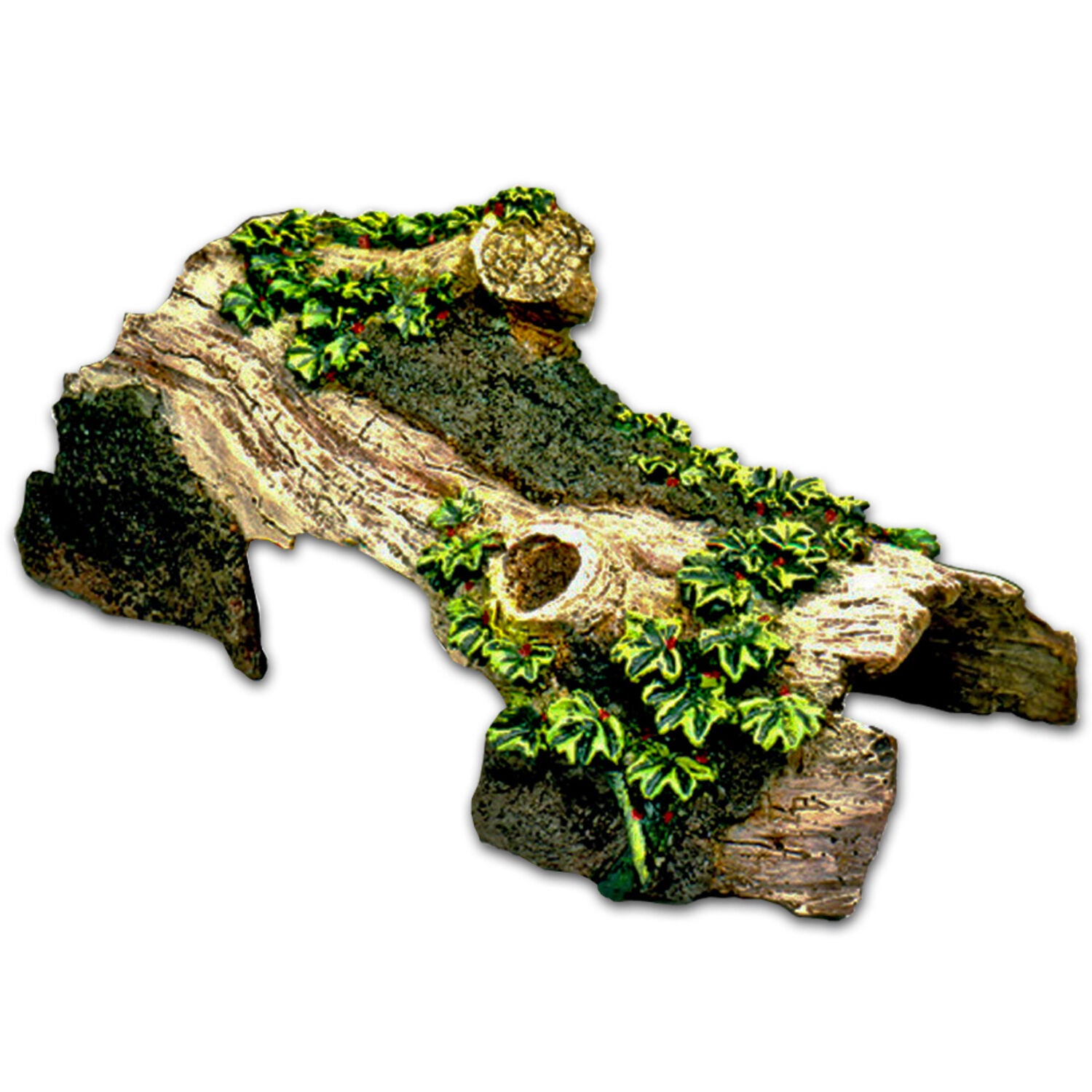 Blue Ribbon Exotic Environments&reg; Reptile Cafe&reg; Bent Log Hideaway Small Aquarium D&eacute;cor