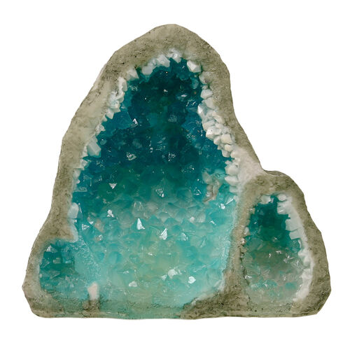 Exotic Environments Blue Glow In The Dark Geode Stone