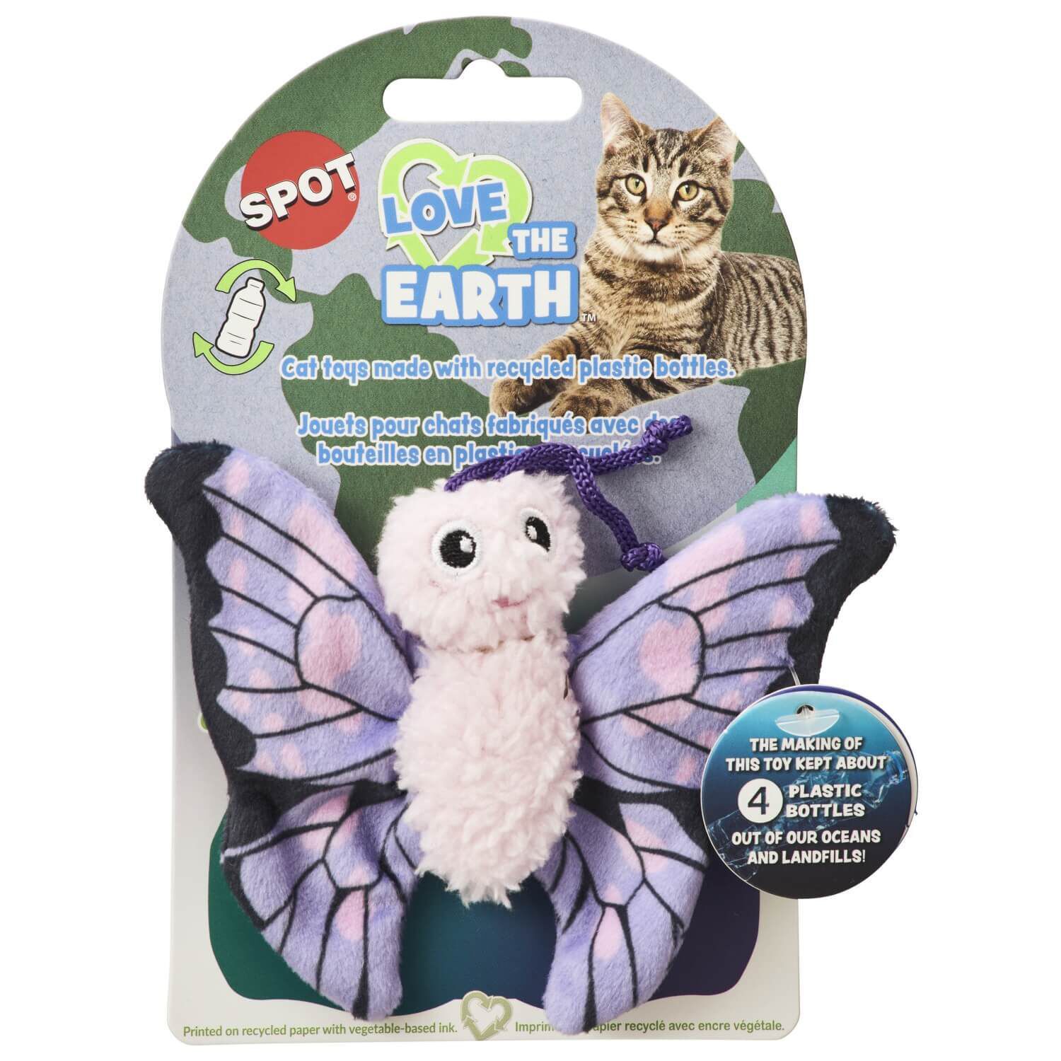 Spot Love The Earth Butterfly Plush Canip Cat Toy | Pet Supermarket