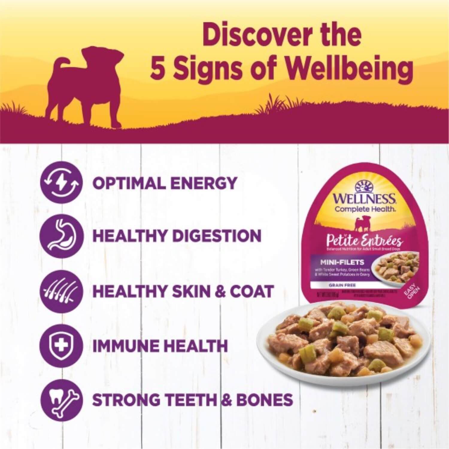 Wellness Petite Entrees Mini-Filets With Tender Turkey, Green