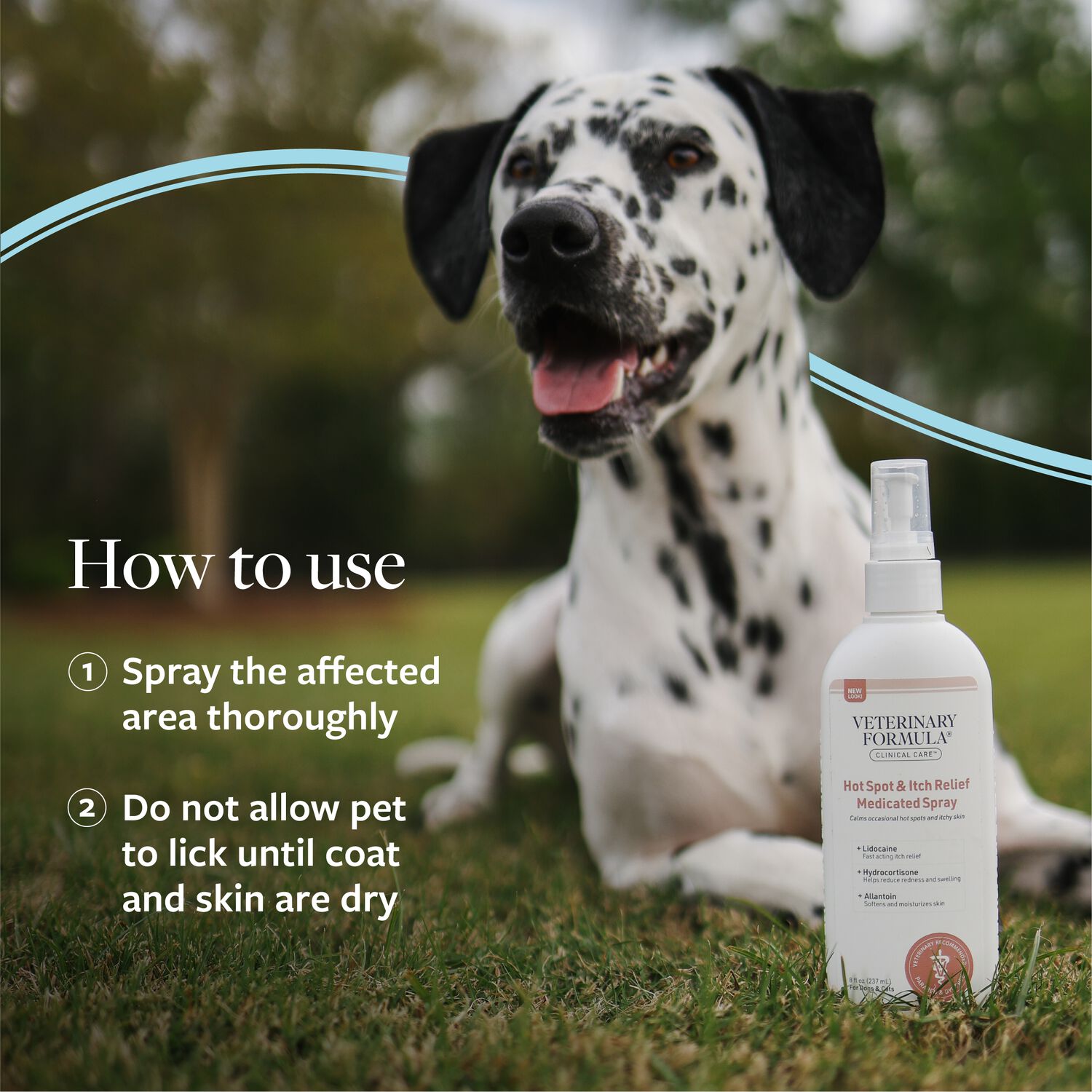 Veterinary Formula Hot Spot & Itch Relief Medicated Spray For Dogs, 8-Oz Bottle