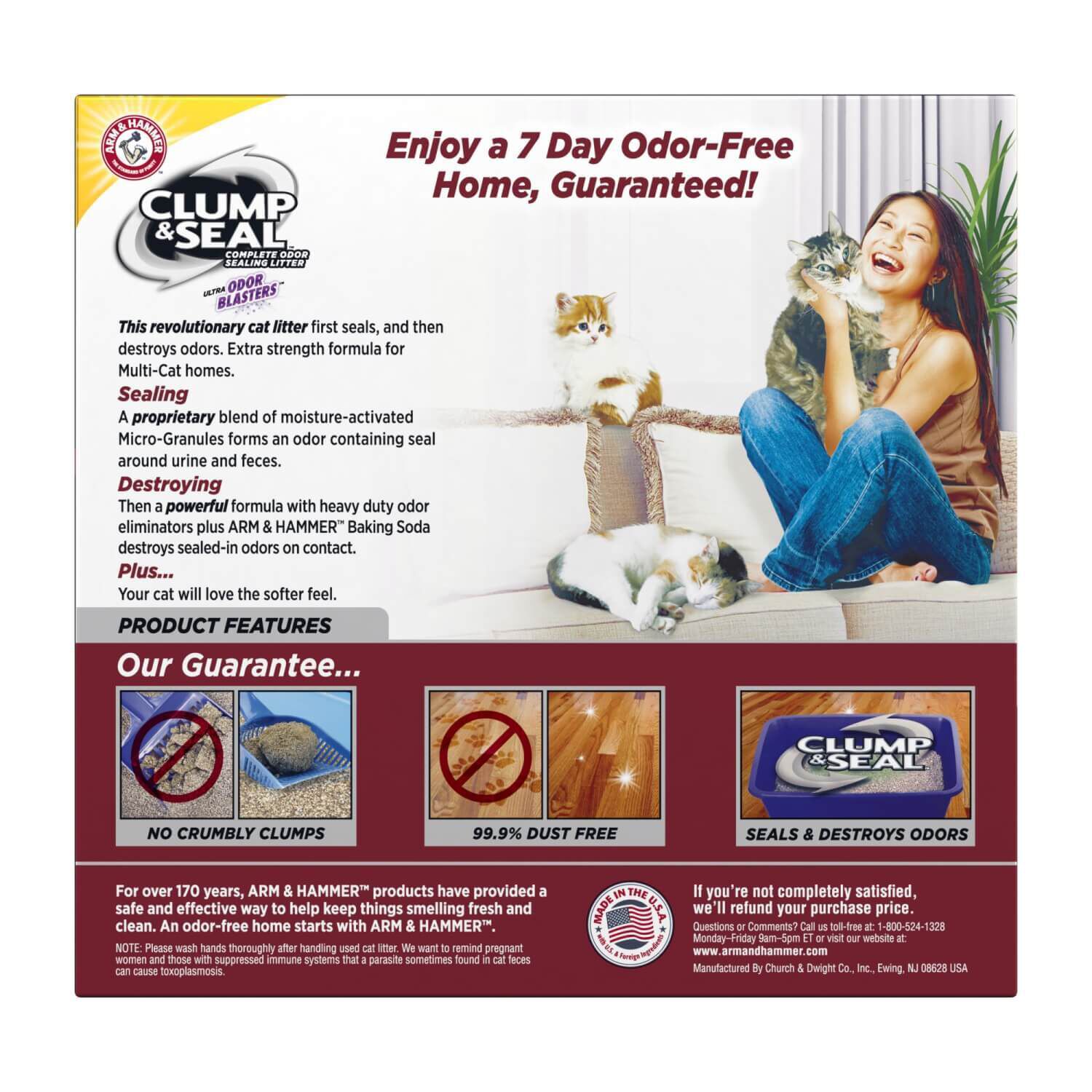 Arm & Hammer Clump & Seal Multi-Cat Odor Controlling Cat Litter