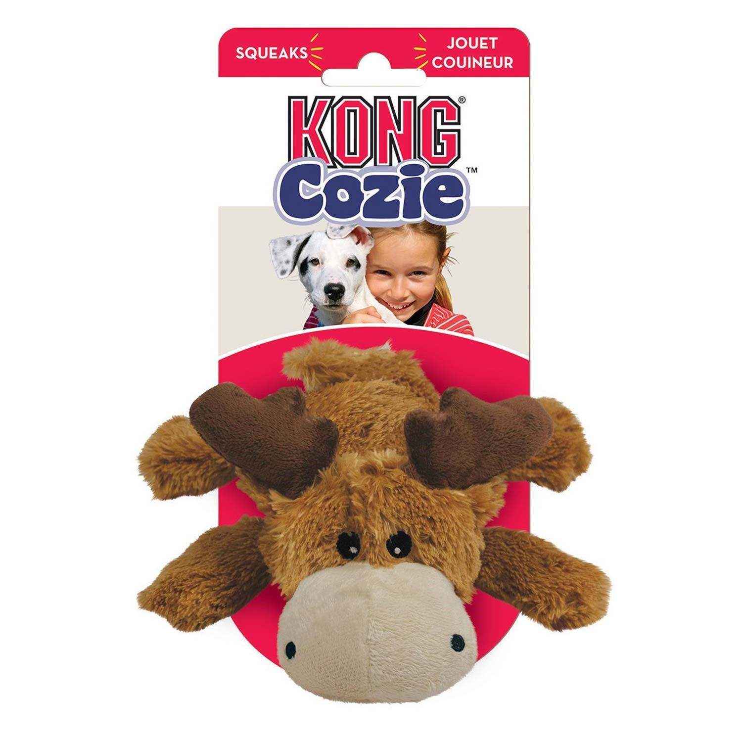 Kong Cozie Soft Plush Marvin The Moose Dog Toy, Medium