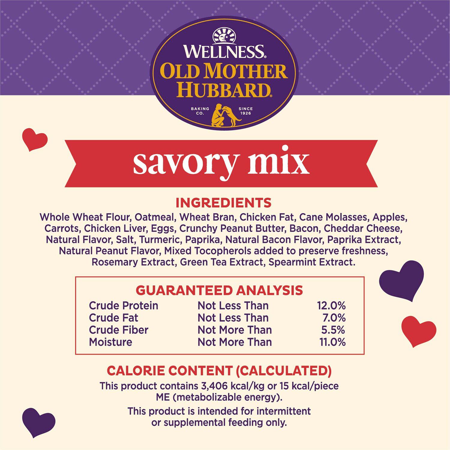 Wellness Old Mother Hubbard Savory Mix Dog Biscuits, Natural, Training Treats, Mini Size Dog Treats, 20 Ounce Bag