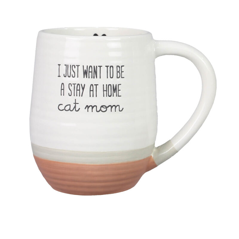 Ceramic Stay At Home Cat Mom Mug image number 1