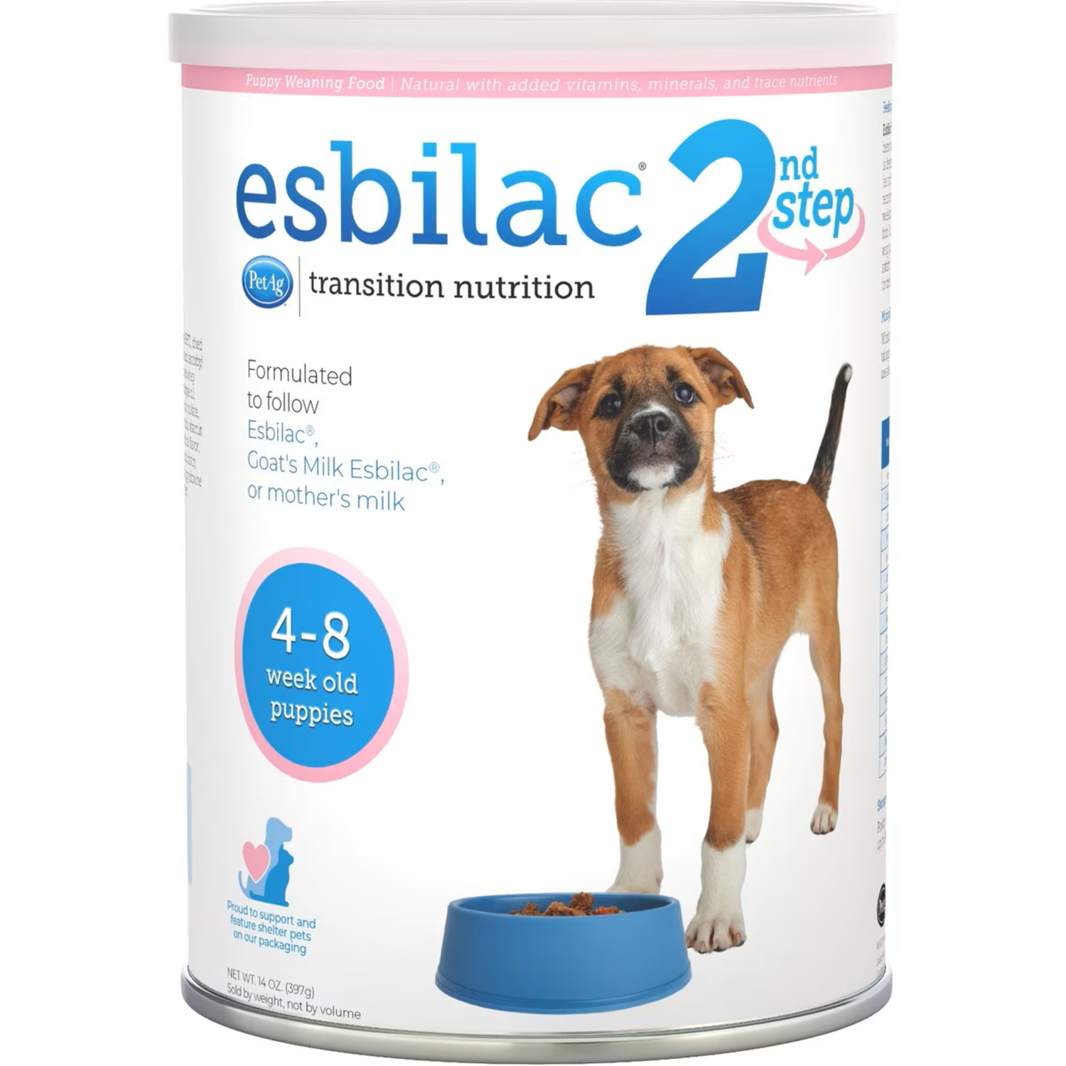 Petag Esbilac 2Nd Step Puppy Weaning Food Milk Replacement Powder, 14-Oz