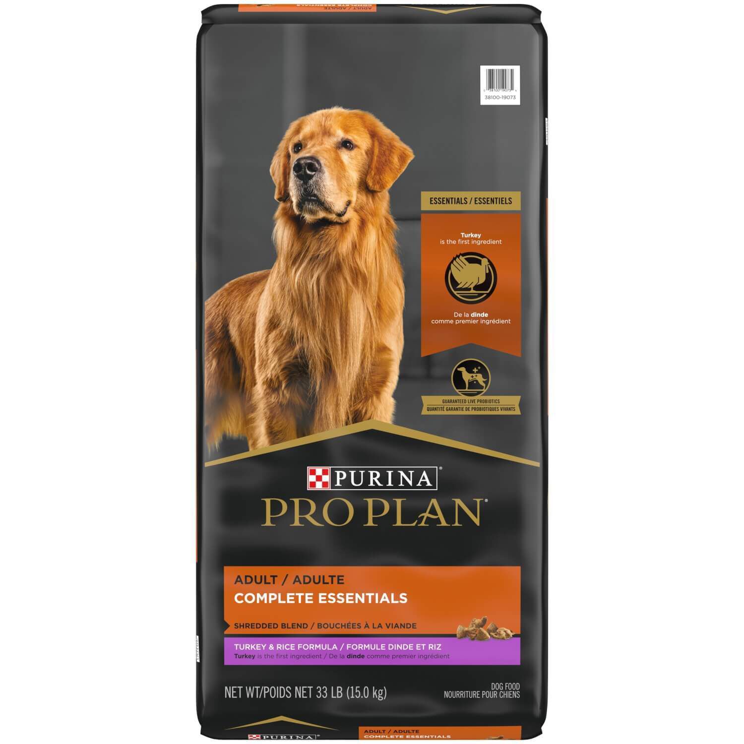 Purina Pro Plan Complete Essentials Shredded Blend Turkey & Rice High Protein With Probiotics Adult Formula Dry Dog Food