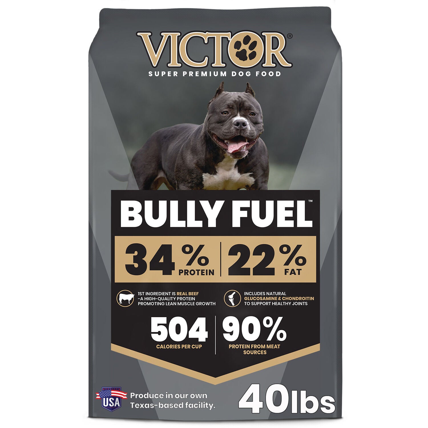 Victor Bully Fuel Pit Bull Dry Formula Dog Food, 40-Lb Bag