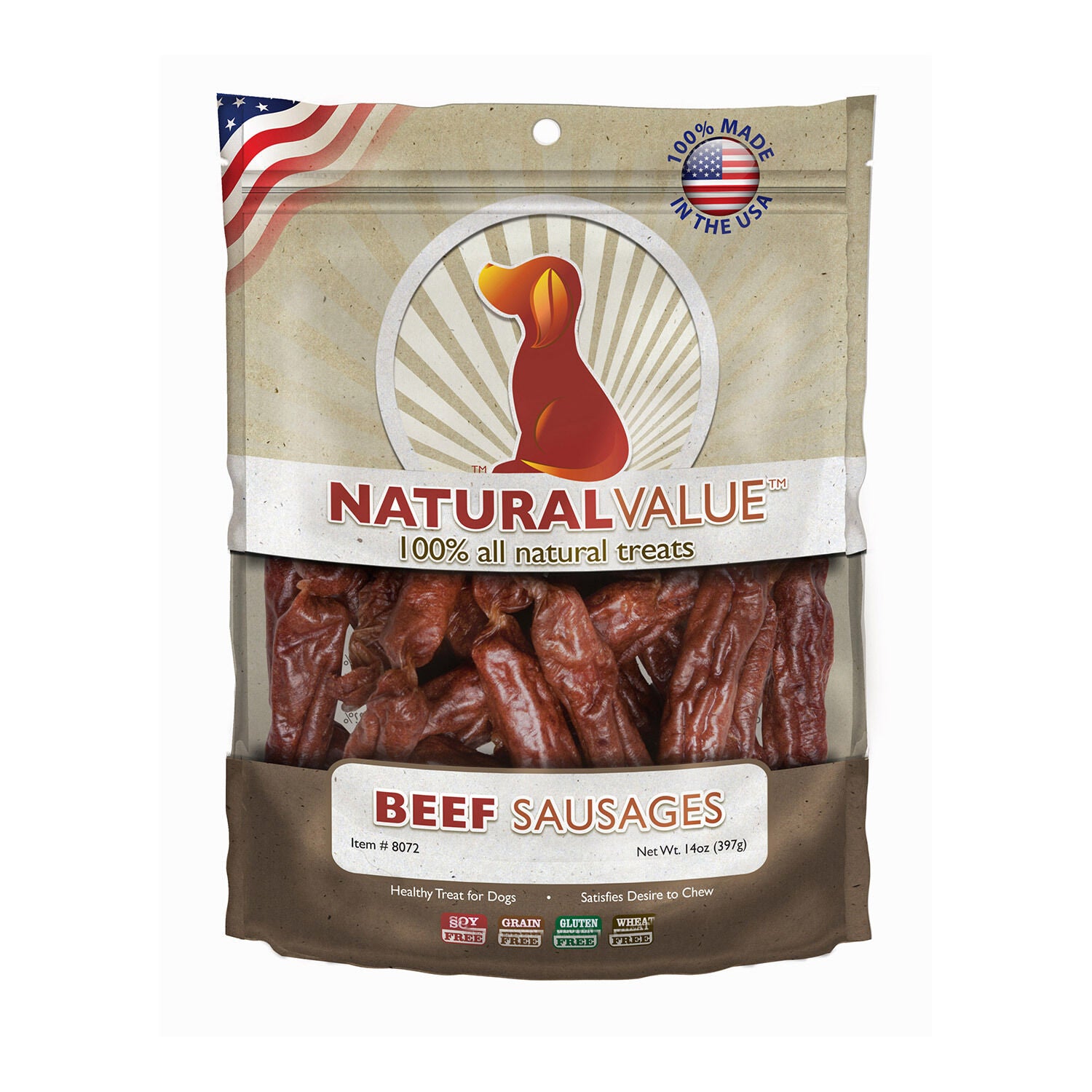 Loving Pets Loving Pet Natural Value Soft Chew Beef Sausages Dog Treats