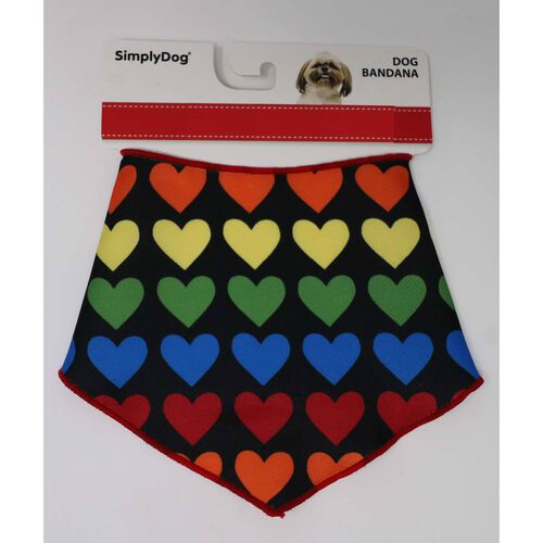 Pride Rainbow Heart Bandana For Dogs