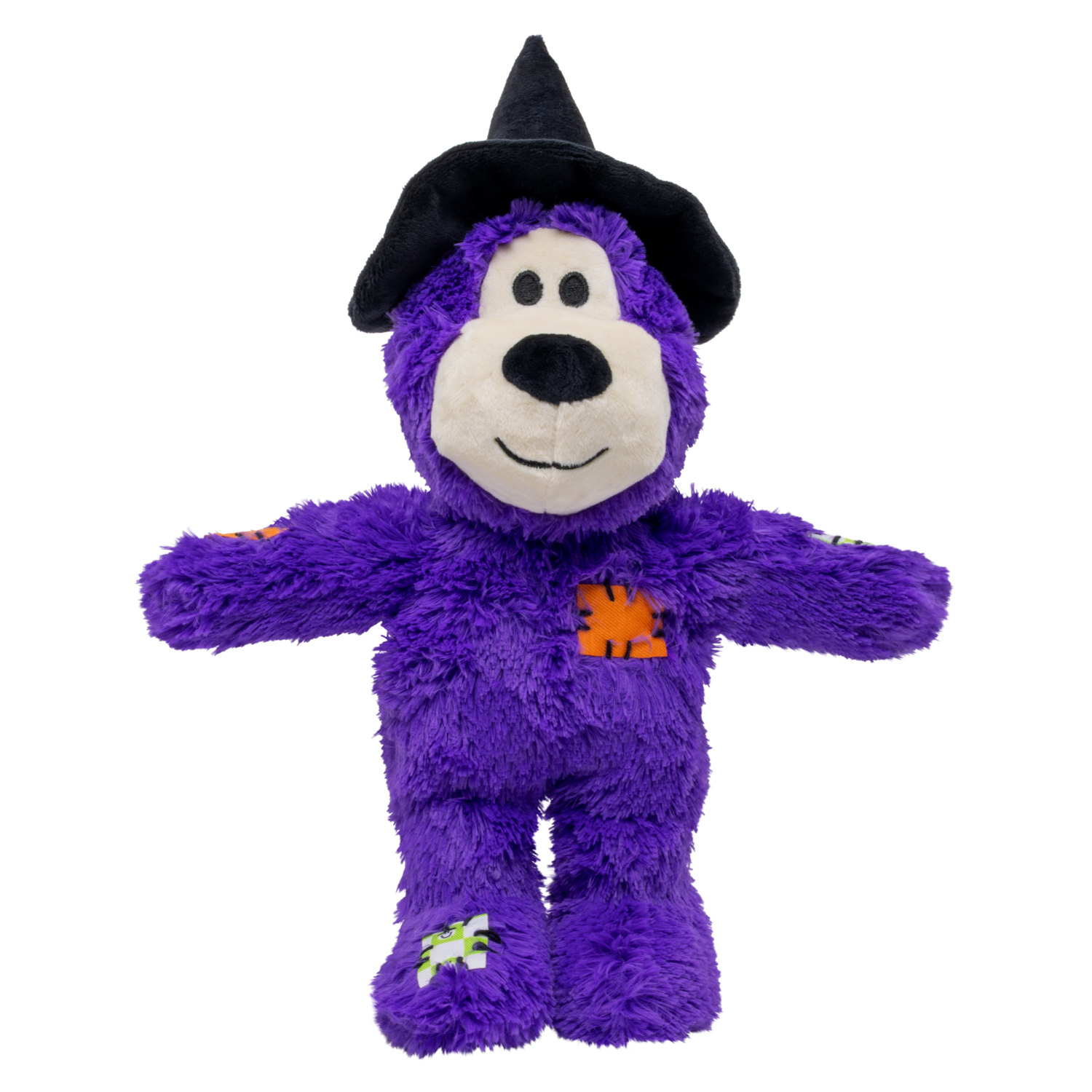 Kong Halloween Wild Knots Witch Bear Squeaky Plush Dog Toy, Purple, Medium/Large