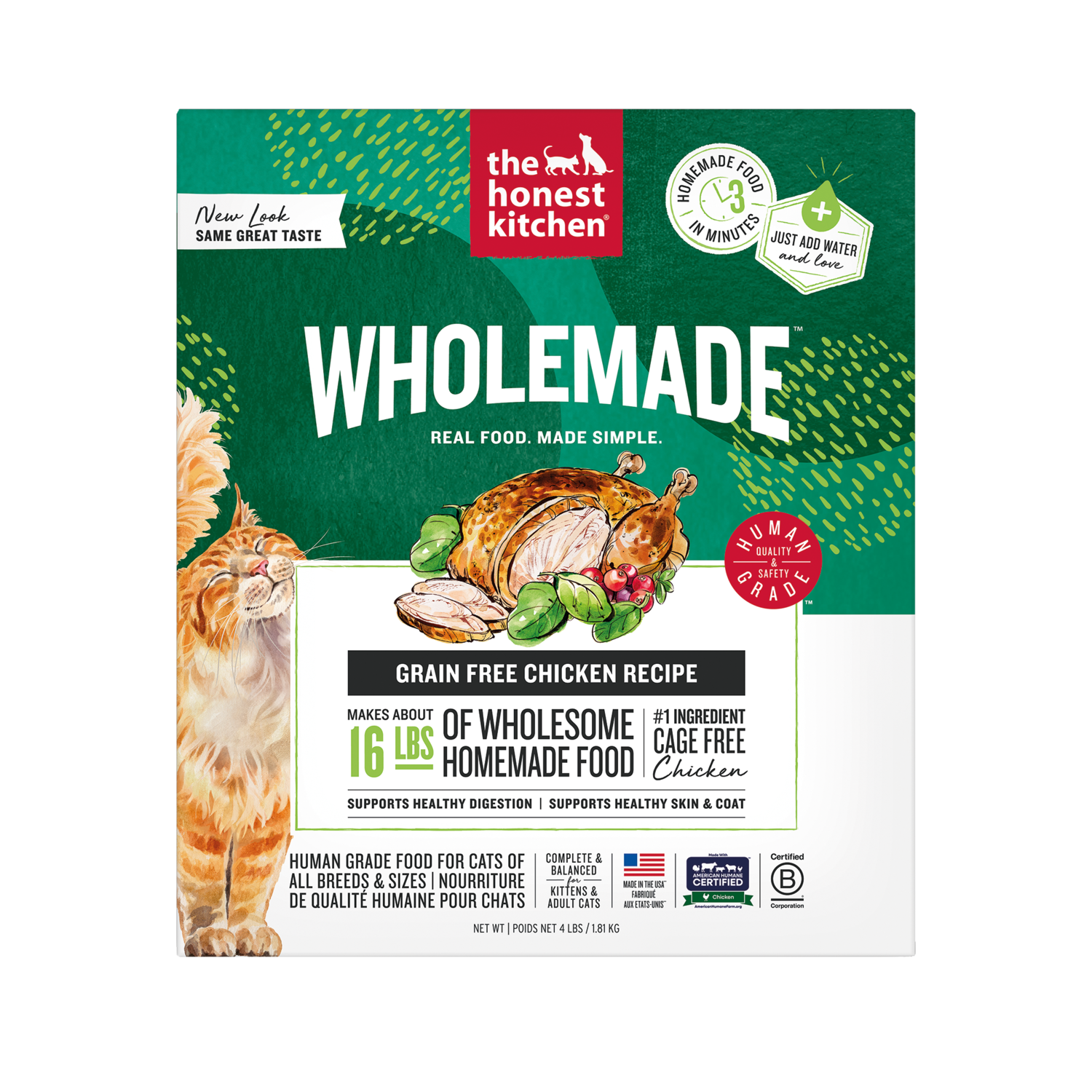 The Honest Kitchen Wholemade Grain Free Chicken Recipe Dehydrated Cat Food