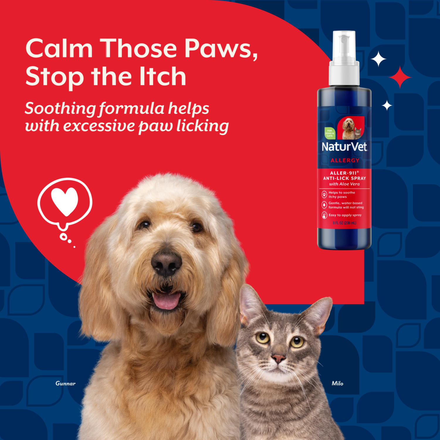 Naturvet Aller-911 Anti-Lick Topical Paw Spray For Dogs & Cats
